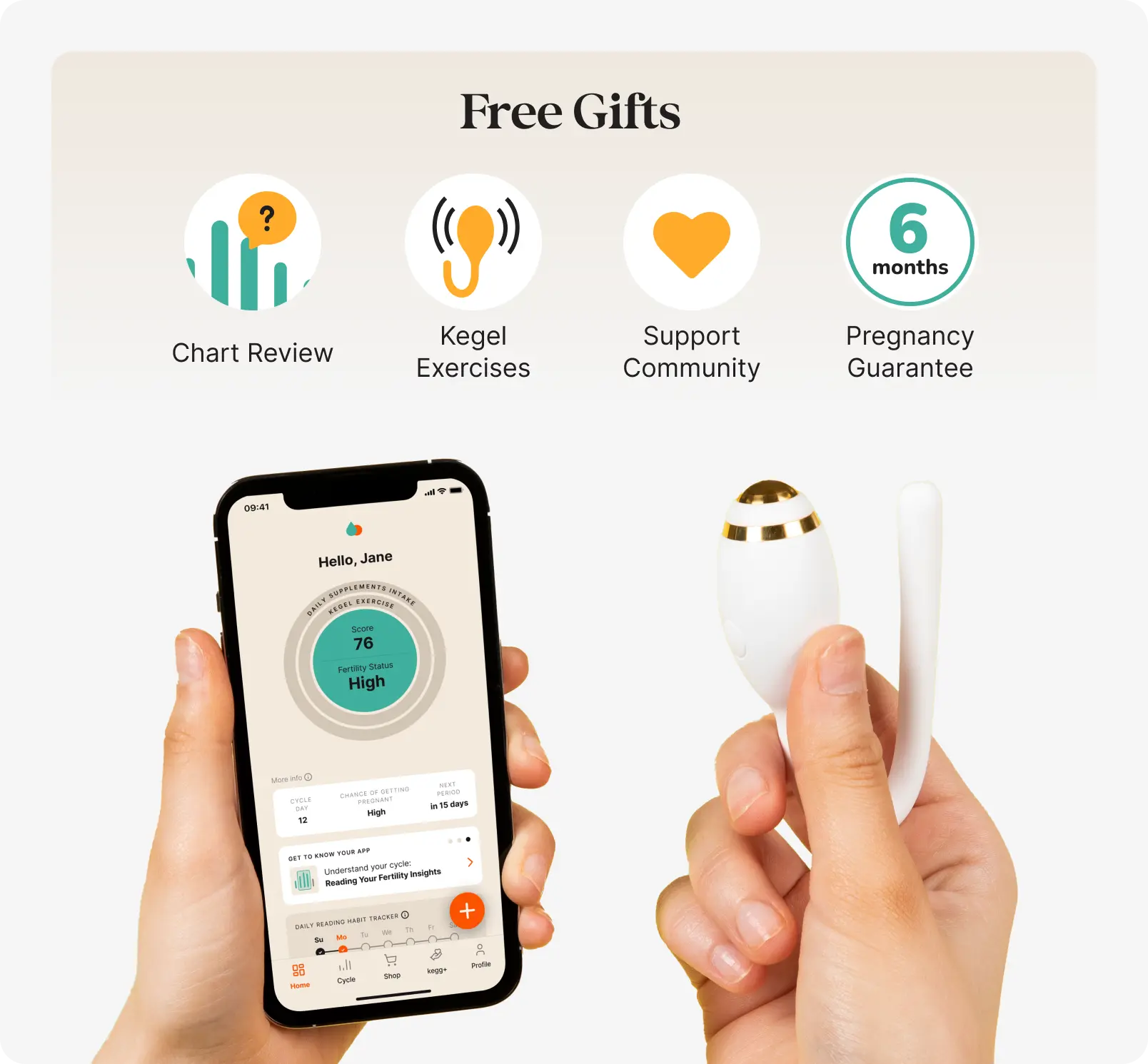 kegg fertility tracker and kegel ball