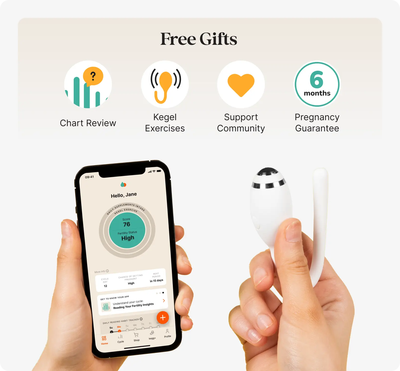 kegg fertility tracker and kegel ball